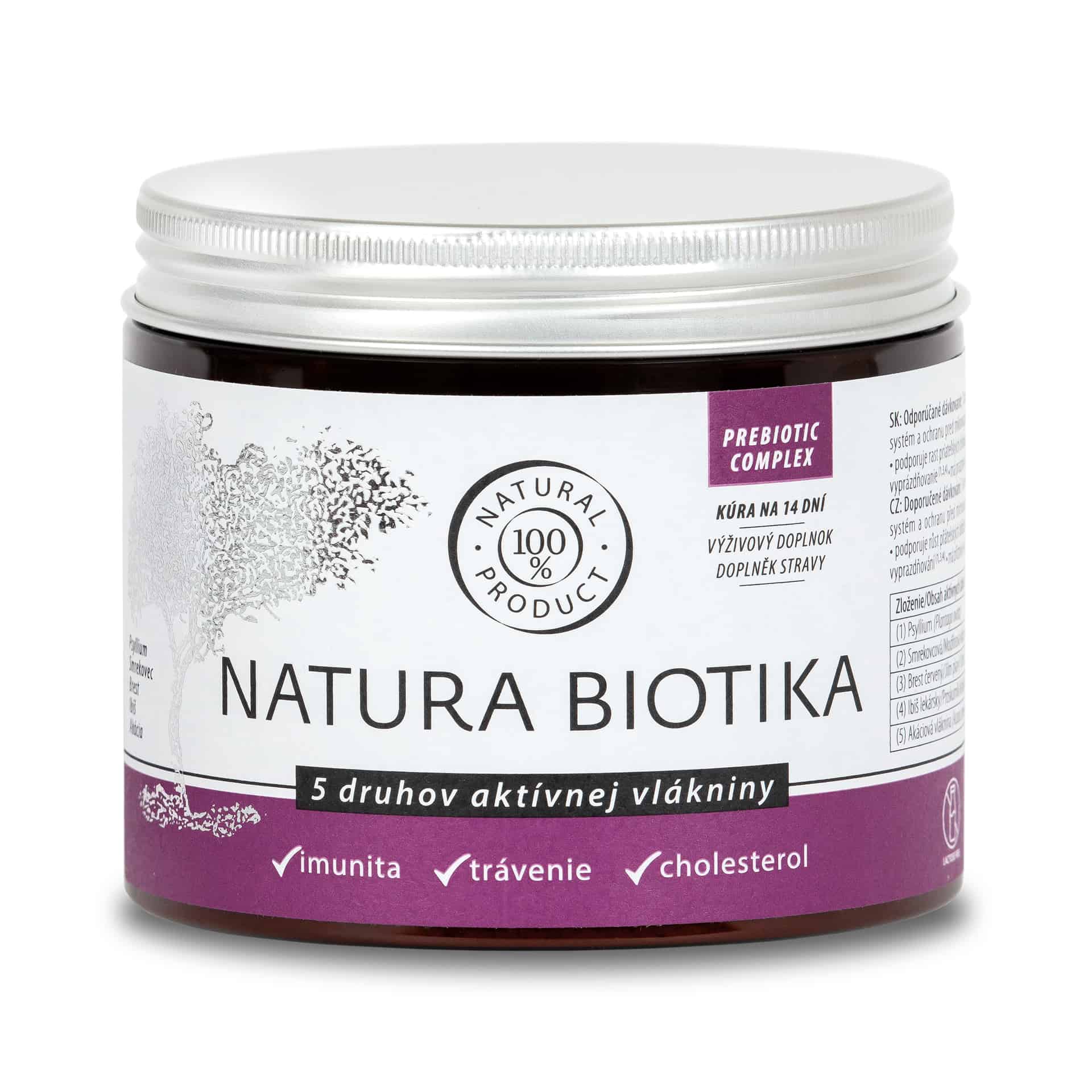 E-shop Natura Biotika - 5 druhov aktívnej vlákniny, 140g